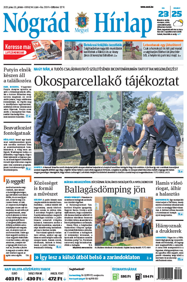 Lapszám: 2025.06.20. + MELLÉKLET