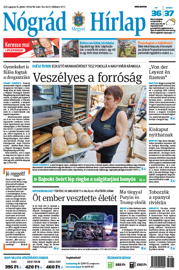 Lapszám: 2025.08.15. + MELLÉKLET