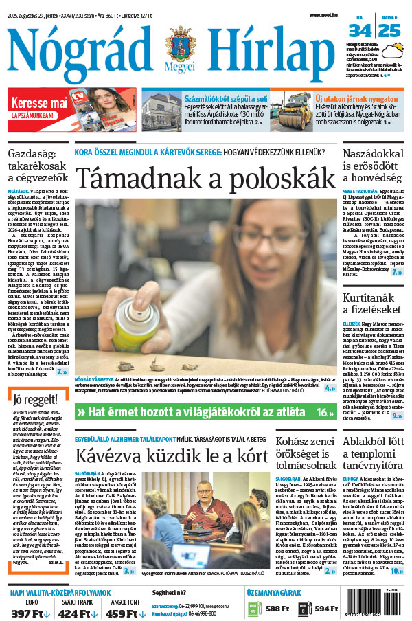 Lapszám: 2025.08.29. + MELLÉKLET