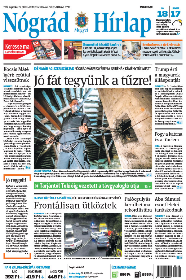 Lapszám: 2025.09.26. + MELLÉKLET