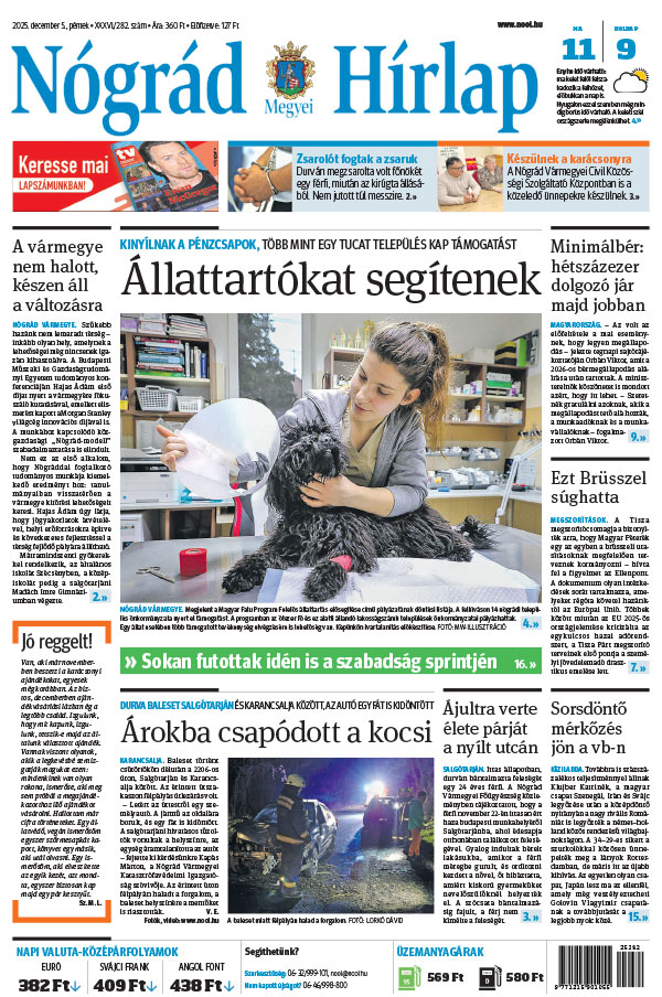 Lapszám: 2025.12.05. + MELLÉKLET