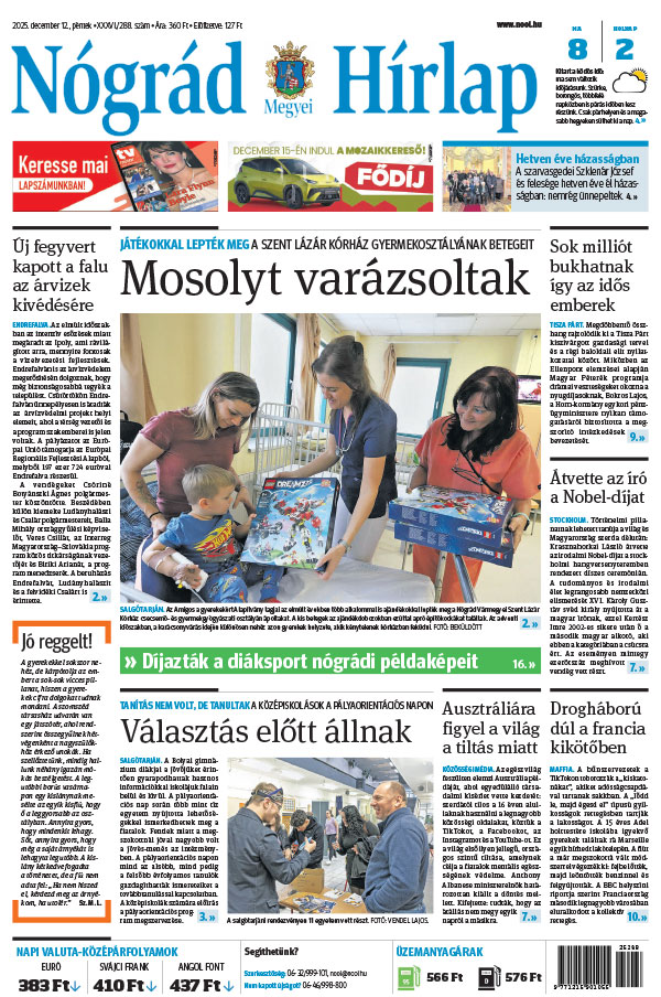 Lapszám: 2025.12.12. + MELLÉKLET