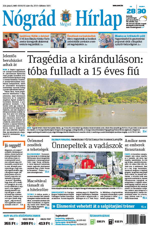 Lapszám: 2026. 06. 08.