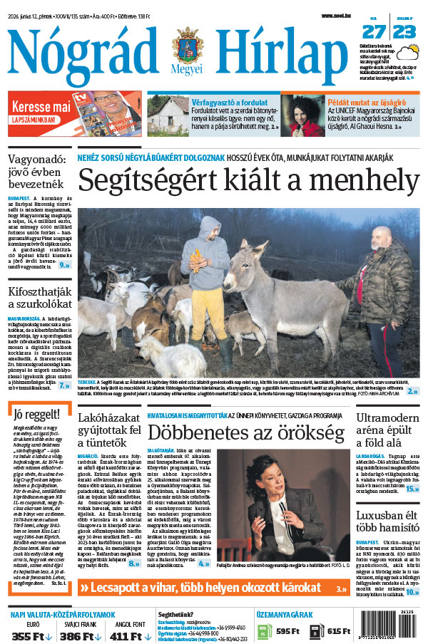 Lapszám: 2026. 06. 12. + MELLÉKLET