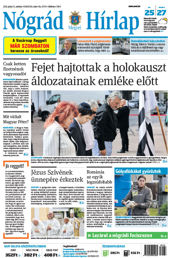Lapszám: 2026. 06. 13.