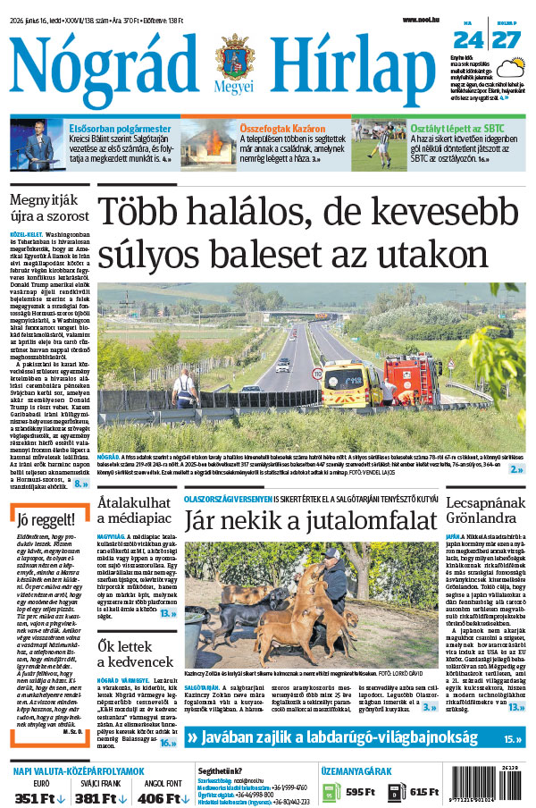 Lapszám: 2026. 06. 16.