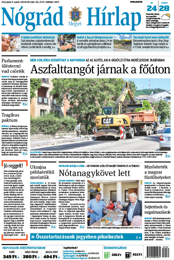 Lapszám: 2026. 06. 17.
