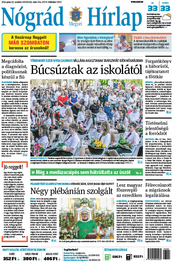 Lapszám: 2026. 06. 20.