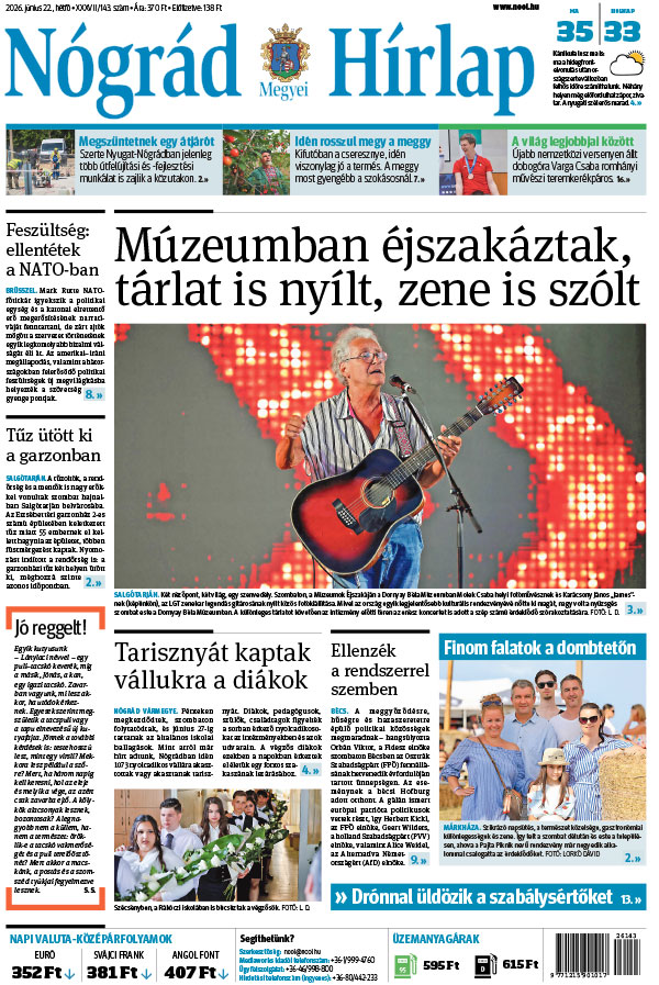 Lapszám: 2026. 06. 22.