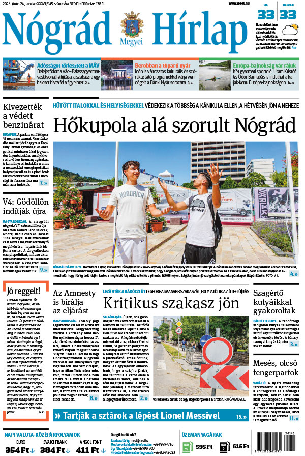 Lapszám: 2026. 06. 24.
